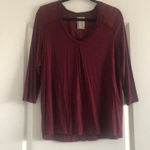 Anthropologie Dolan Burgundy Shirt